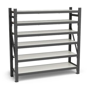 Mini Porta Paletes Inicial A200xL185xP80 - 6 Níveis 300 Kg Por Nível Com MDF